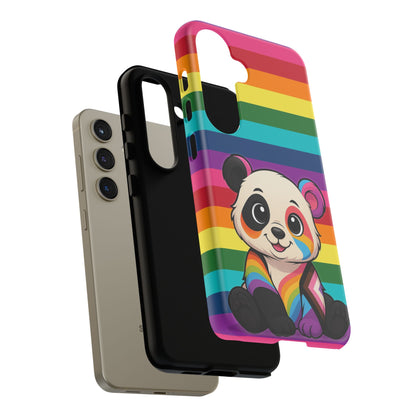 "PrideCub" – Progress + Rainbow Pride Panda Android Tough Phone Case