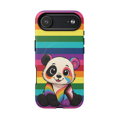 "PrideCub" – Progress + Rainbow Pride Panda MagSafe® iPhone Tough Case