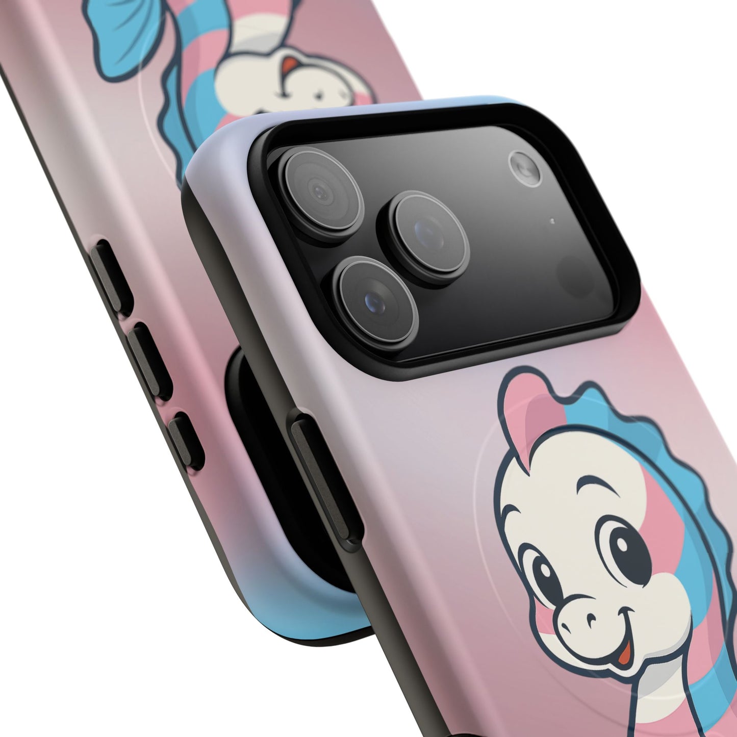 "sea me" – trans pride seahorse magsafe® iphone tough case