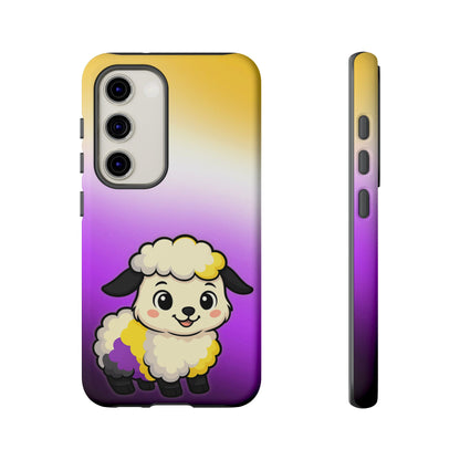 "NonbiBaaary" – Nonbinary Pride Sheep Android Tough Phone Case