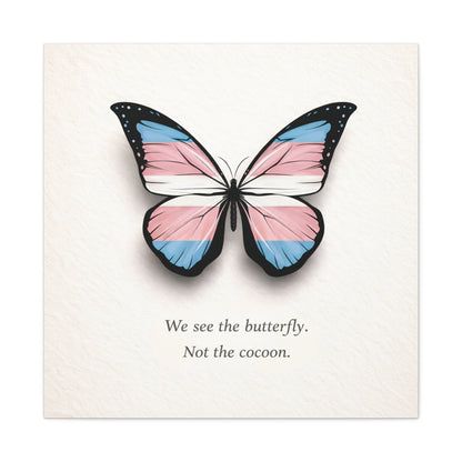 Trans Pride Butterfly | Metamorphosis Series Canvas Wall Art