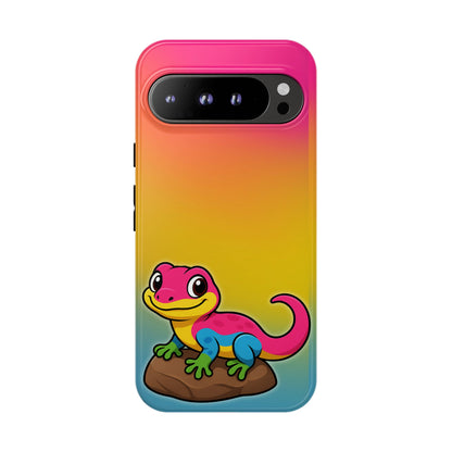 "Pan-tastic Voyage" – Pansexual Pride Gecko Android Tough Phone Case