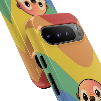“Otterly Queer” – Retro Rainbow Pride Otter Android Tough Phone Case