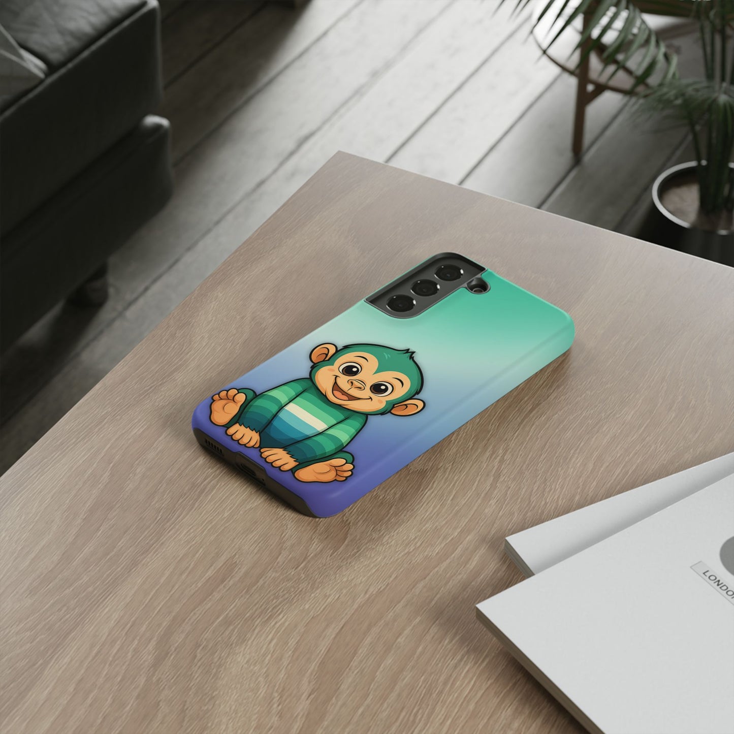 "monkey love" – gay [mlm] pride android tough phone case