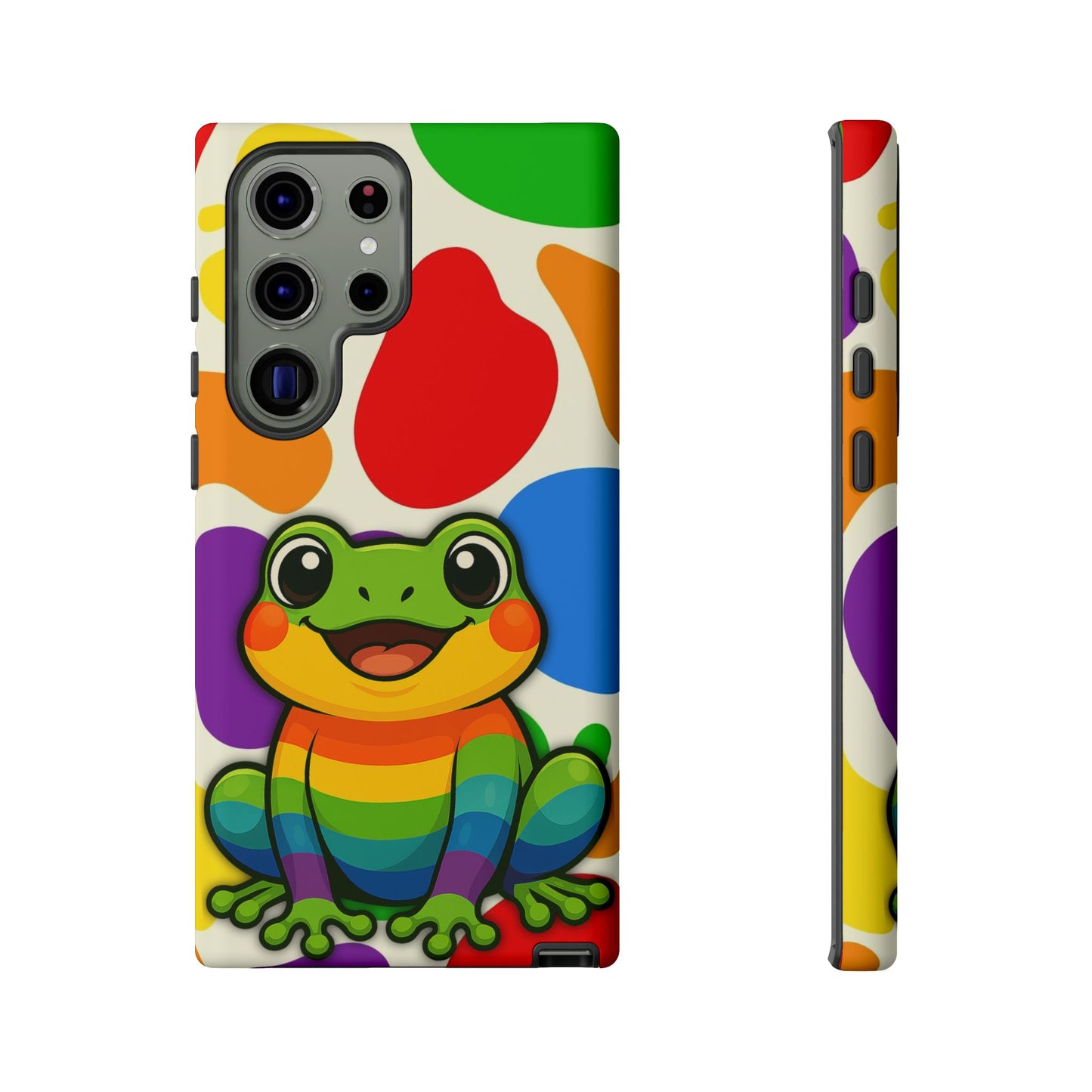 "rainbow ribbit" - lgbtqia+ pride frog android tough phone case
