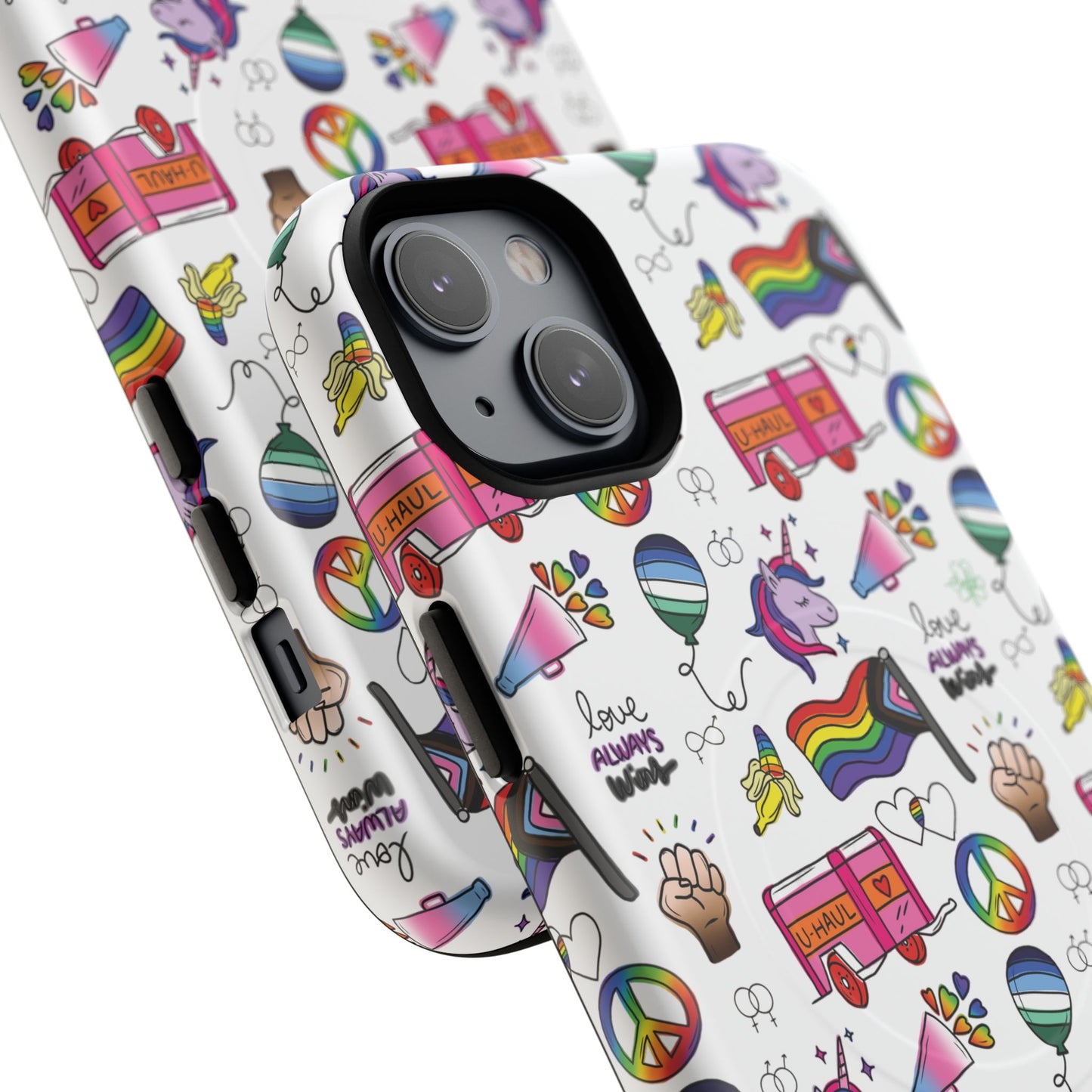 “identity mix” lgbtqia+ collage magsafe® tough iphone case