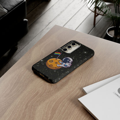 "Cosmic Queer" LGBTQIA+ Android Astronaut Tough Phone Case