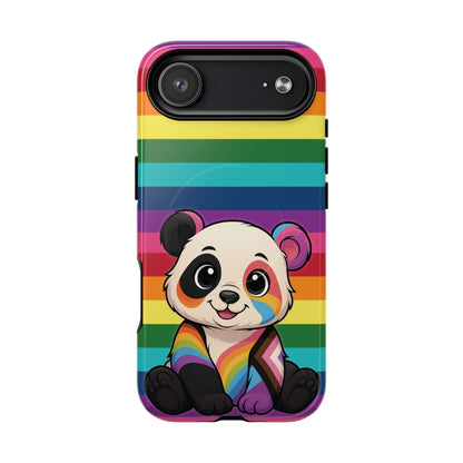 "PrideCub" – Progress + Rainbow Pride Panda MagSafe® iPhone Tough Case