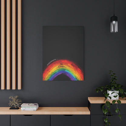 Somewhere. | Vibrant Abstract Watercolor Rainbow Canvas Wall Art