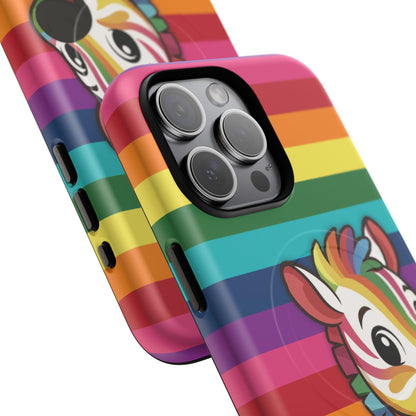"Zee the O.G." – Original Rainbow Pride Zebra MagSafe® iPhone Tough Case