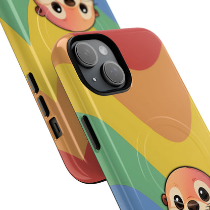 “Otterly Queer” – Retro Rainbow Pride Otter MagSafe® iPhone Tough Case