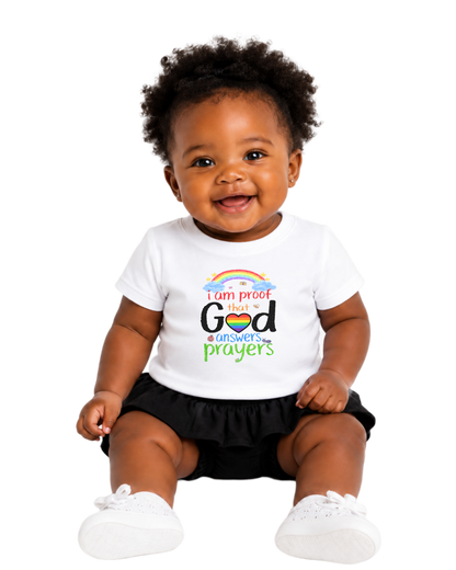 “God Answers Prayers” Baby Jersey T-Shirt