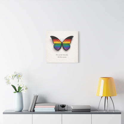 Philly Rainbow Pride Butterfly | Metamorphosis Series Canvas Wall Art