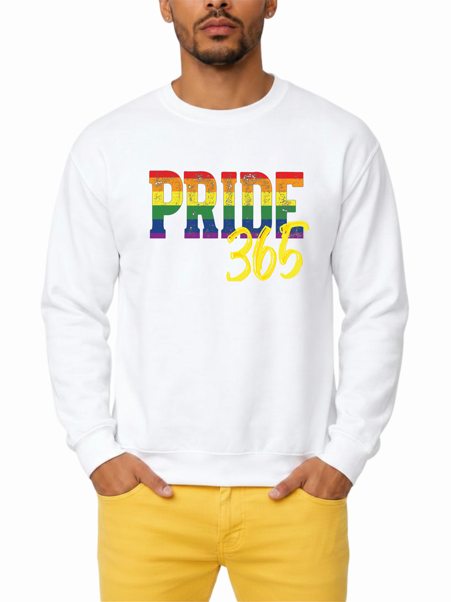 365pride unisex sweatshirt – traditional rainbow edition – 365pride collection