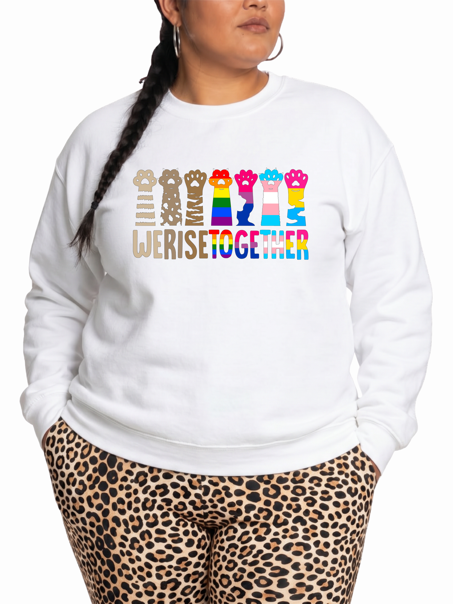 we rise together unisex sweatshirt – human pride collection
