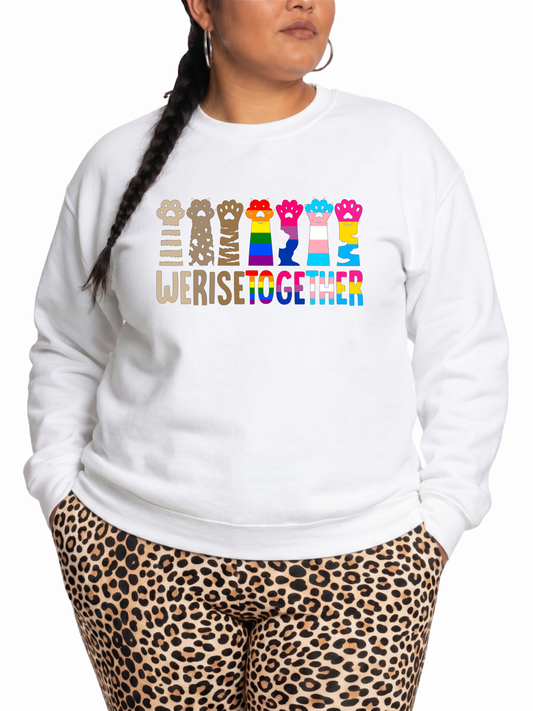 We Rise Together Unisex Sweatshirt – Human Pride Collection