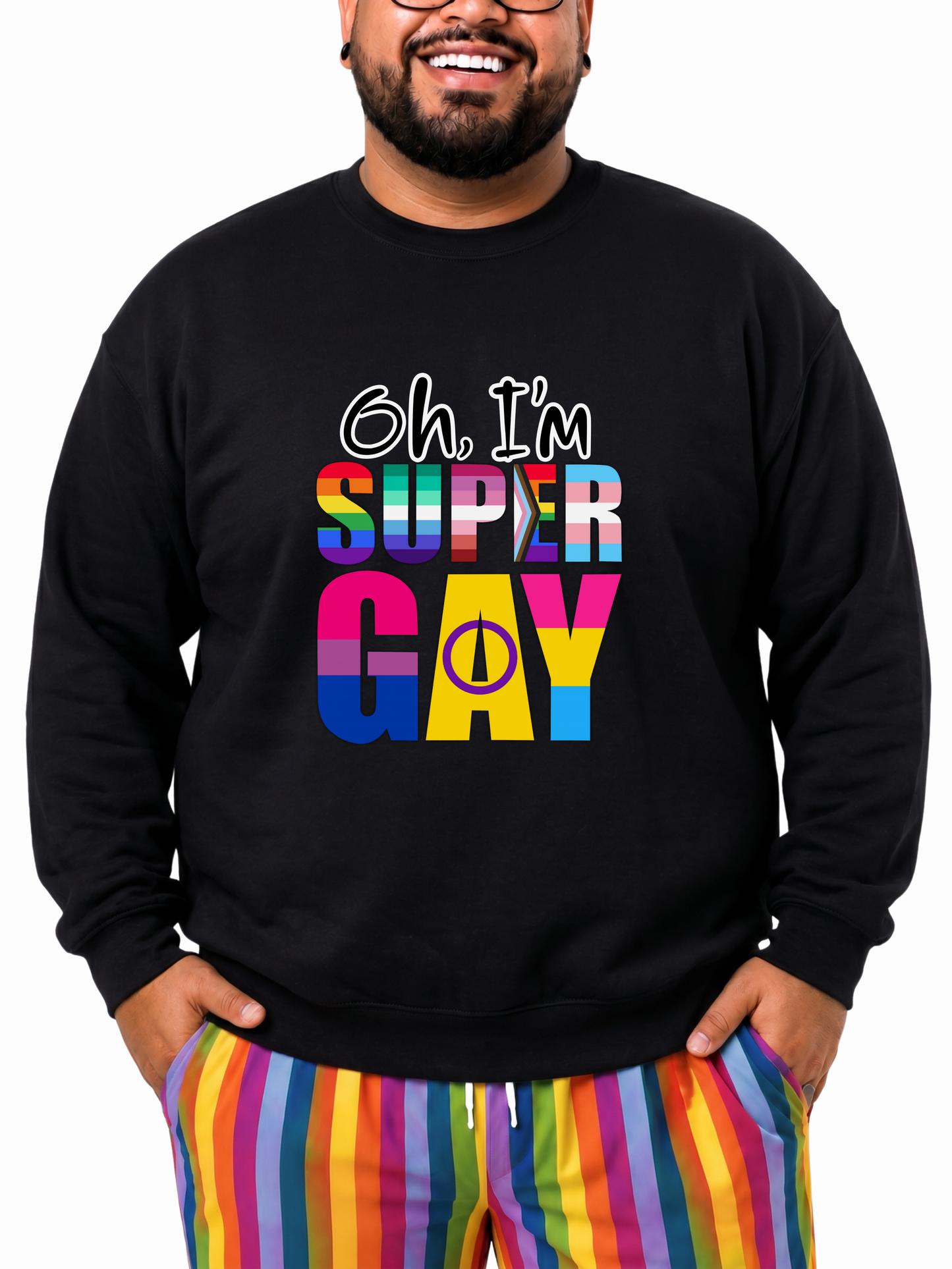 super gay unisex sweatshirt – human pride collection