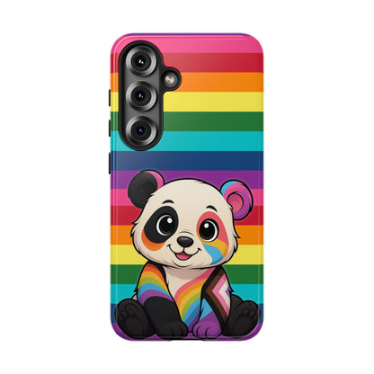 "PrideCub" – Progress + Rainbow Pride Panda Android Tough Phone Case