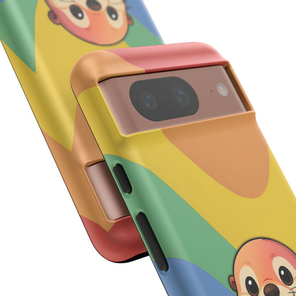 “Otterly Queer” – Retro Rainbow Pride Otter Android Tough Phone Case