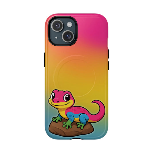 "Pan-tastic Voyage" – Pansexual Pride Gecko MagSafe® iPhone Tough Case