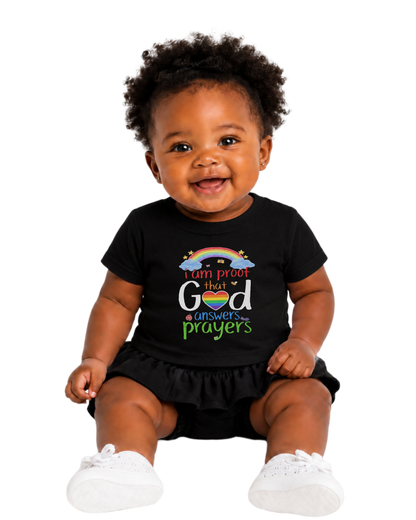 “God Answers Prayers” Baby Jersey T-Shirt