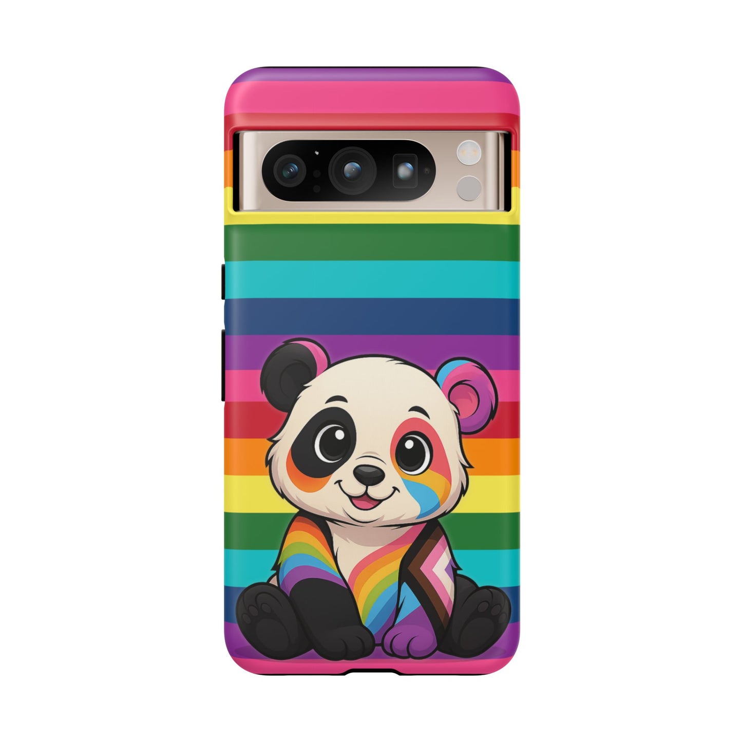 "pridecub" – progress + rainbow pride panda android tough phone case