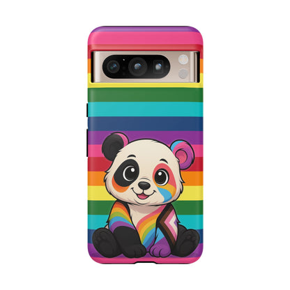 "PrideCub" – Progress + Rainbow Pride Panda Android Tough Phone Case
