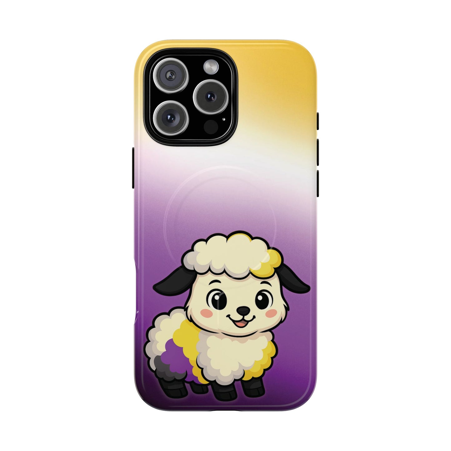 "nonbibaaary" – nonbinary pride sheep magsafe® iphone tough case