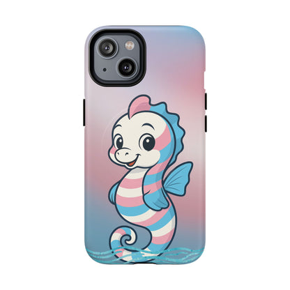 "Sea Me" – Trans Pride Seahorse MagSafe® iPhone Tough Case