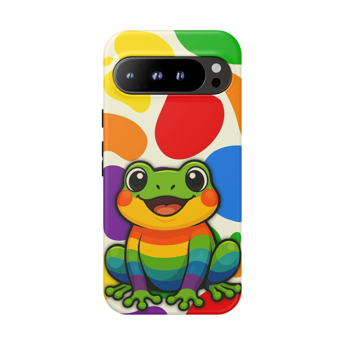 "rainbow ribbit" - lgbtqia+ pride frog android tough phone case