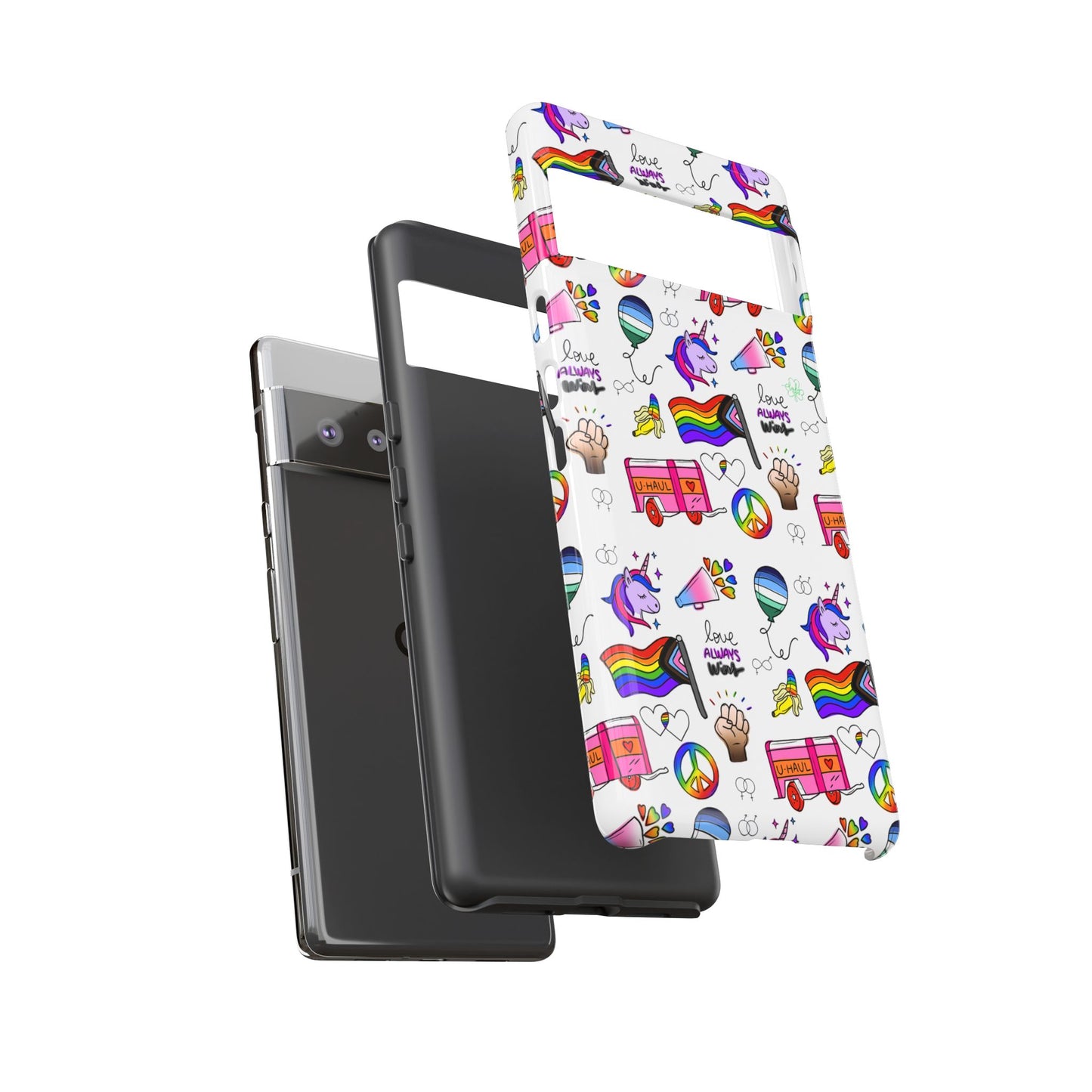 "identity mix" lgbtqia+ collage android tough phone case