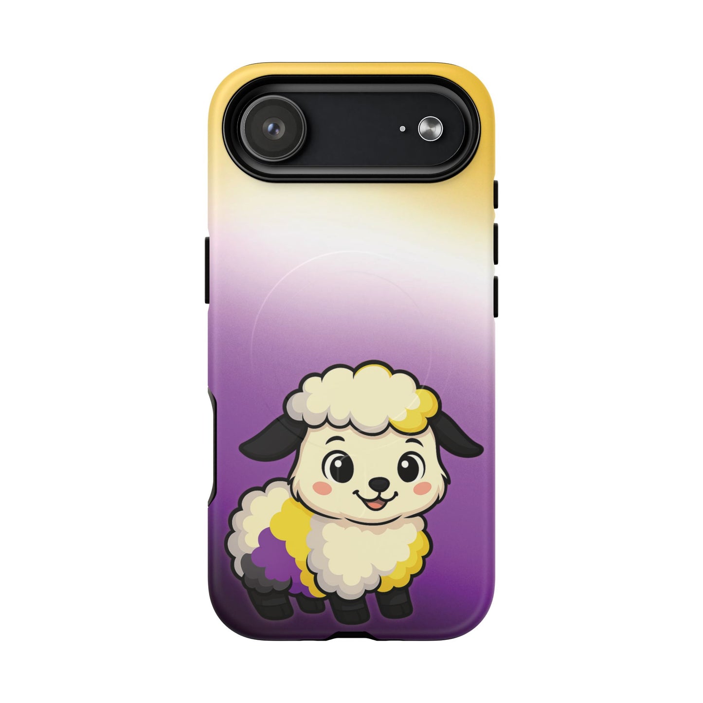 "nonbibaaary" – nonbinary pride sheep magsafe® iphone tough case