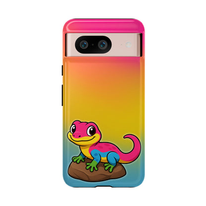 "Pan-tastic Voyage" – Pansexual Pride Gecko Android Tough Phone Case