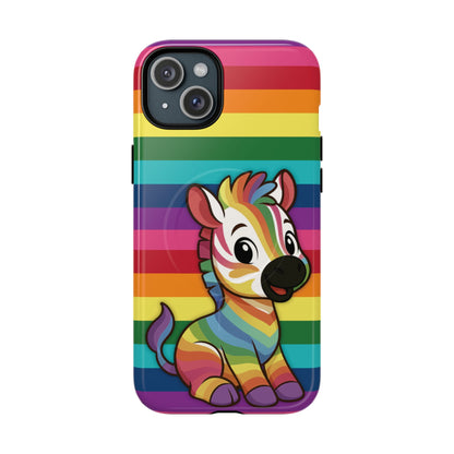 "Zee the O.G." – Original Rainbow Pride Zebra MagSafe® iPhone Tough Case