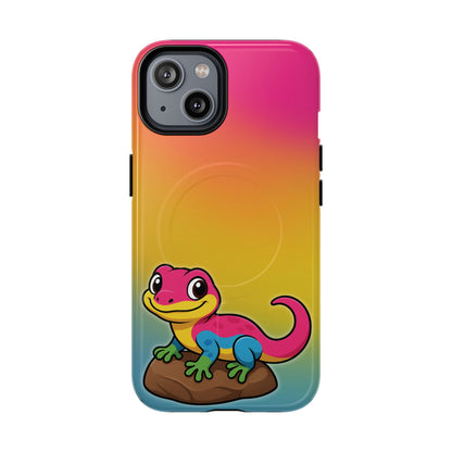 "Pan-tastic Voyage" – Pansexual Pride Gecko MagSafe® iPhone Tough Case