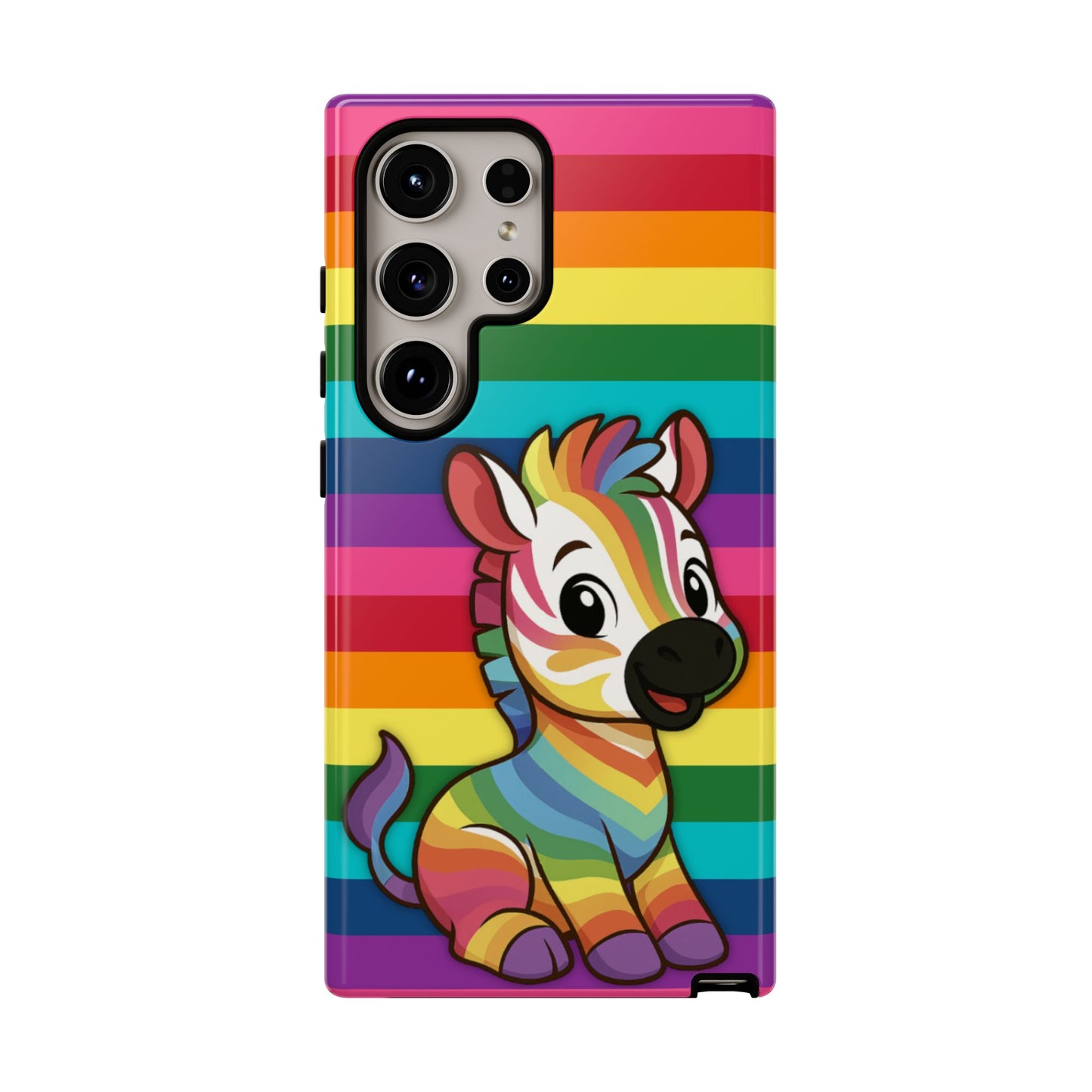 "zee the o.g." – original rainbow pride zebra android tough phone case