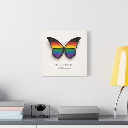 Philly Rainbow Pride Butterfly | Metamorphosis Series Canvas Wall Art