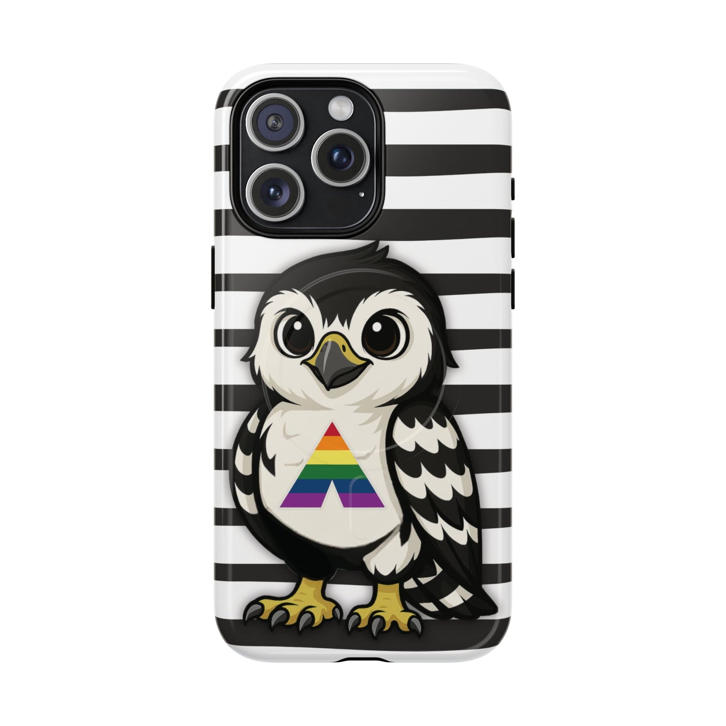 "fly with pride" – lgbtqia+ ally pride hawk magsafe® iphone tough case