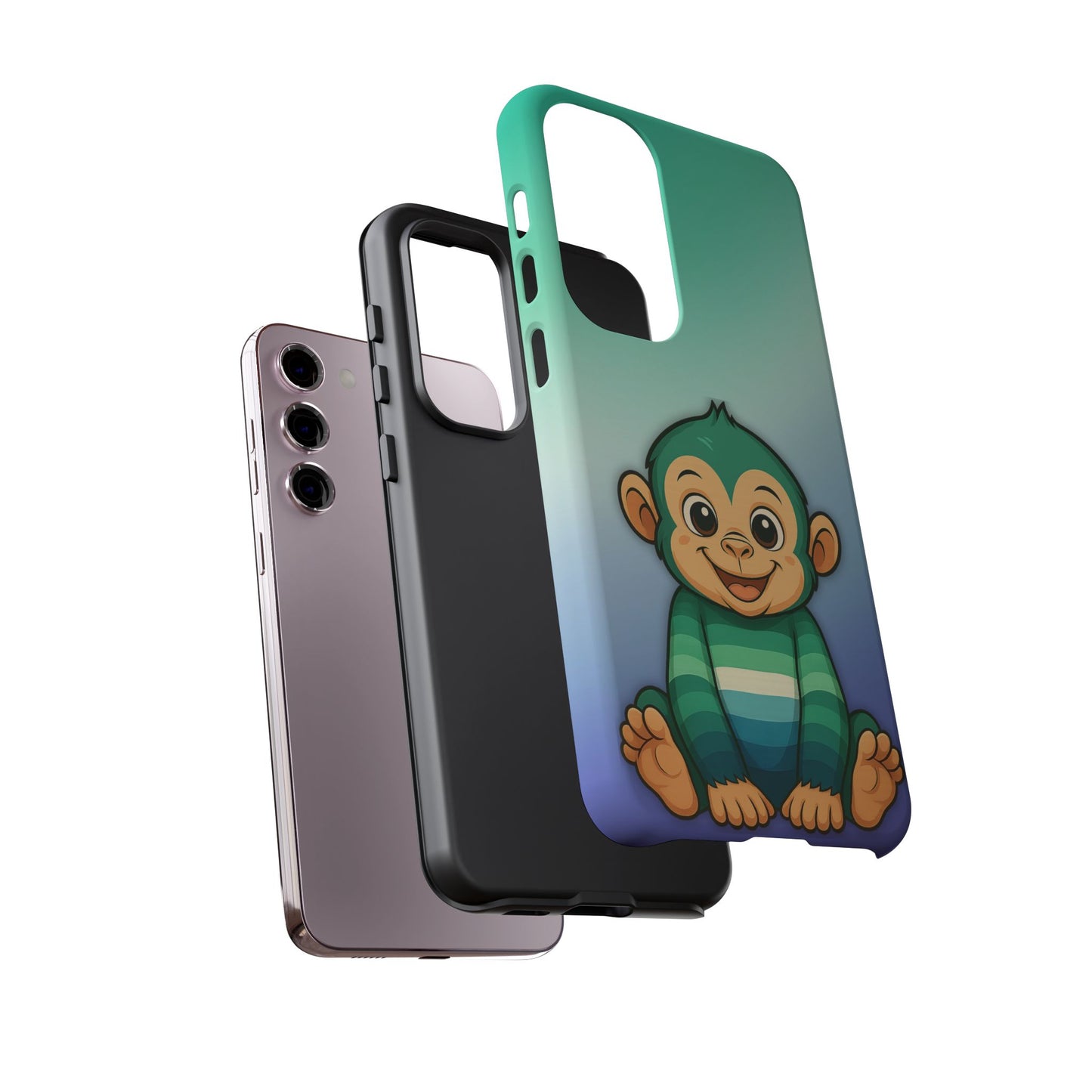 "monkey love" – gay [mlm] pride android tough phone case