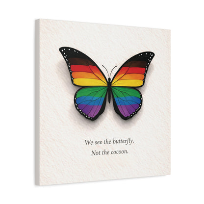 Philly Rainbow Pride Butterfly | Metamorphosis Series Canvas Wall Art