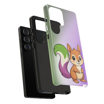 "Queeriosity"– Genderqueer Squirrel Pride Android Tough Phone Case