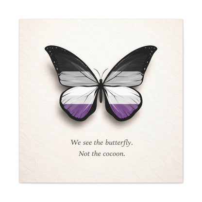 Asexual Pride Butterfly | Metamorphosis Series Canvas Wall Art