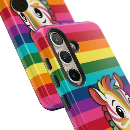 "Zee the O.G." – Original Rainbow Pride Zebra Android Tough Phone Case