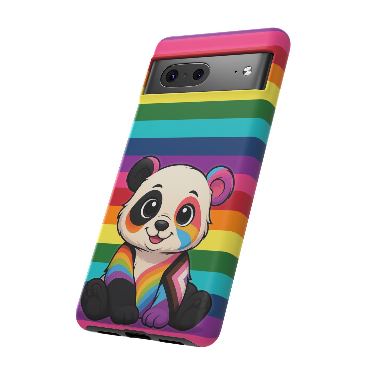 "pridecub" – progress + rainbow pride panda android tough phone case