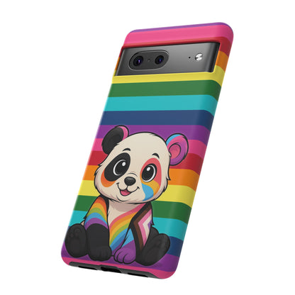 "PrideCub" – Progress + Rainbow Pride Panda Android Tough Phone Case