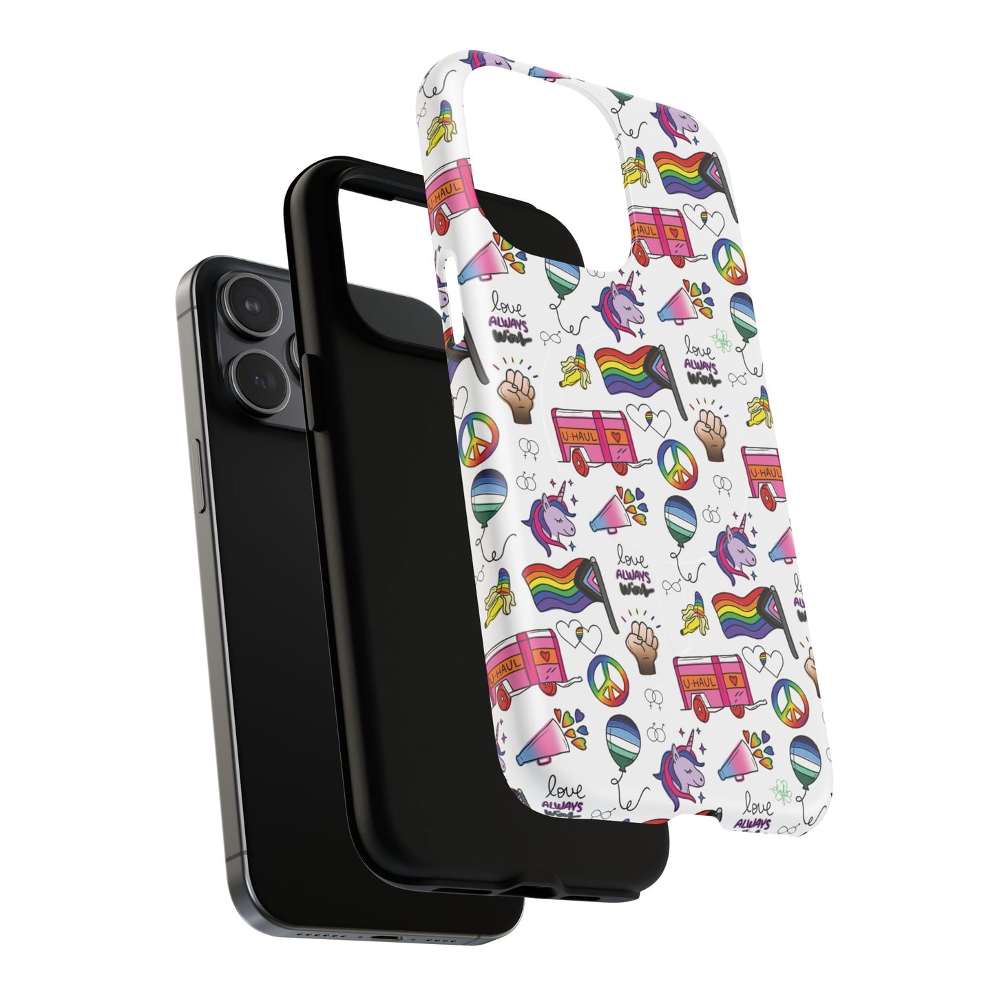 “identity mix” lgbtqia+ collage magsafe® tough iphone case
