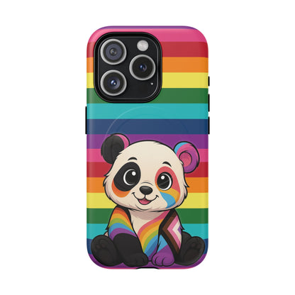 "PrideCub" – Progress + Rainbow Pride Panda MagSafe® iPhone Tough Case