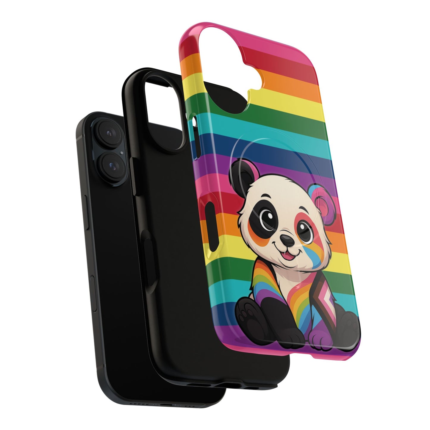 "pridecub" – progress + rainbow pride panda magsafe® iphone tough case