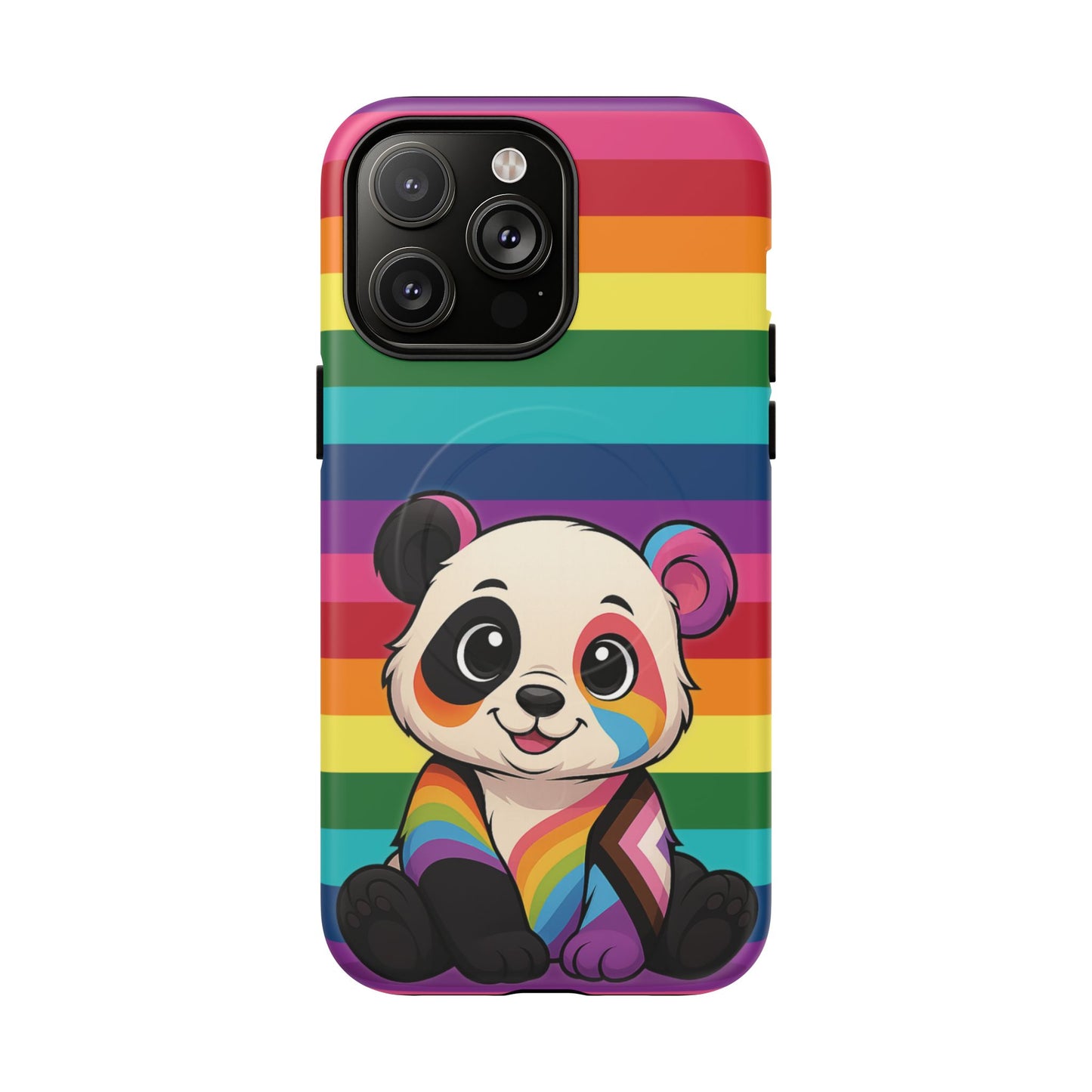 "pridecub" – progress + rainbow pride panda magsafe® iphone tough case