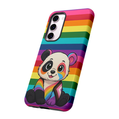 "PrideCub" – Progress + Rainbow Pride Panda Android Tough Phone Case